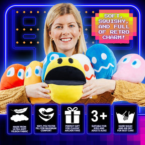 Pac-Man 7-Inch Collector Plush Set of 7