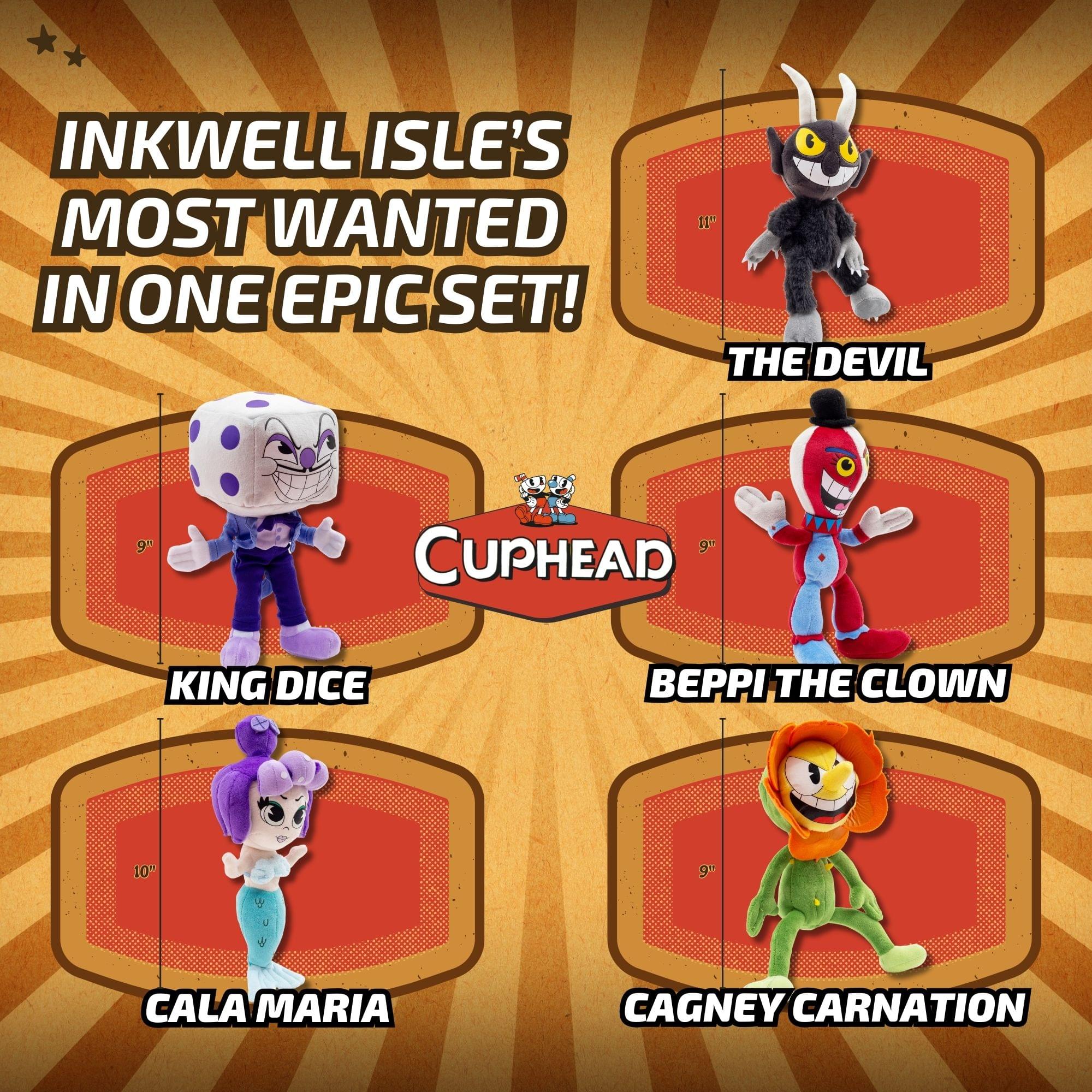 Cuphead 9 Inch Villains Plush Set of 5