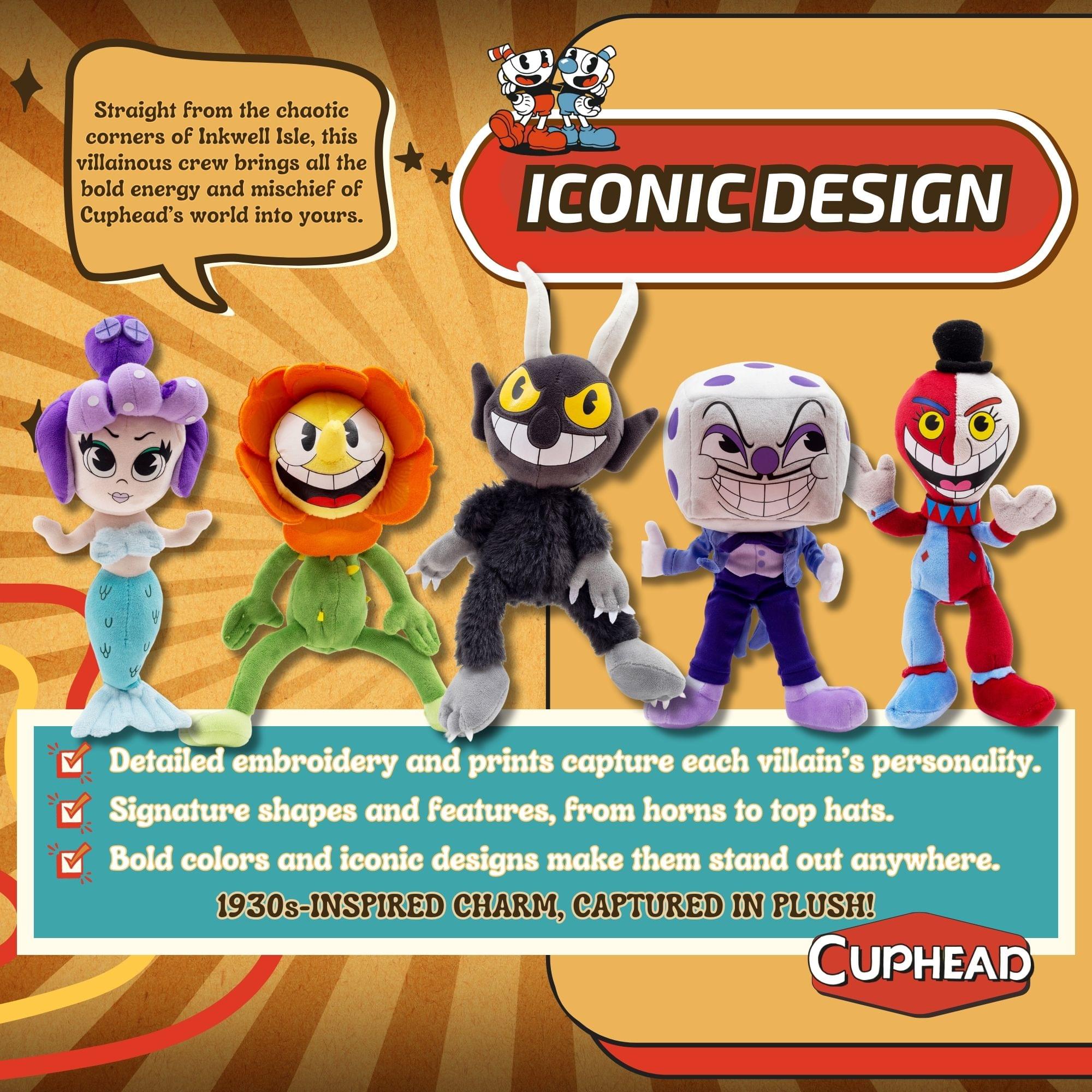 Cuphead 9 Inch Villains Plush Set of 5
