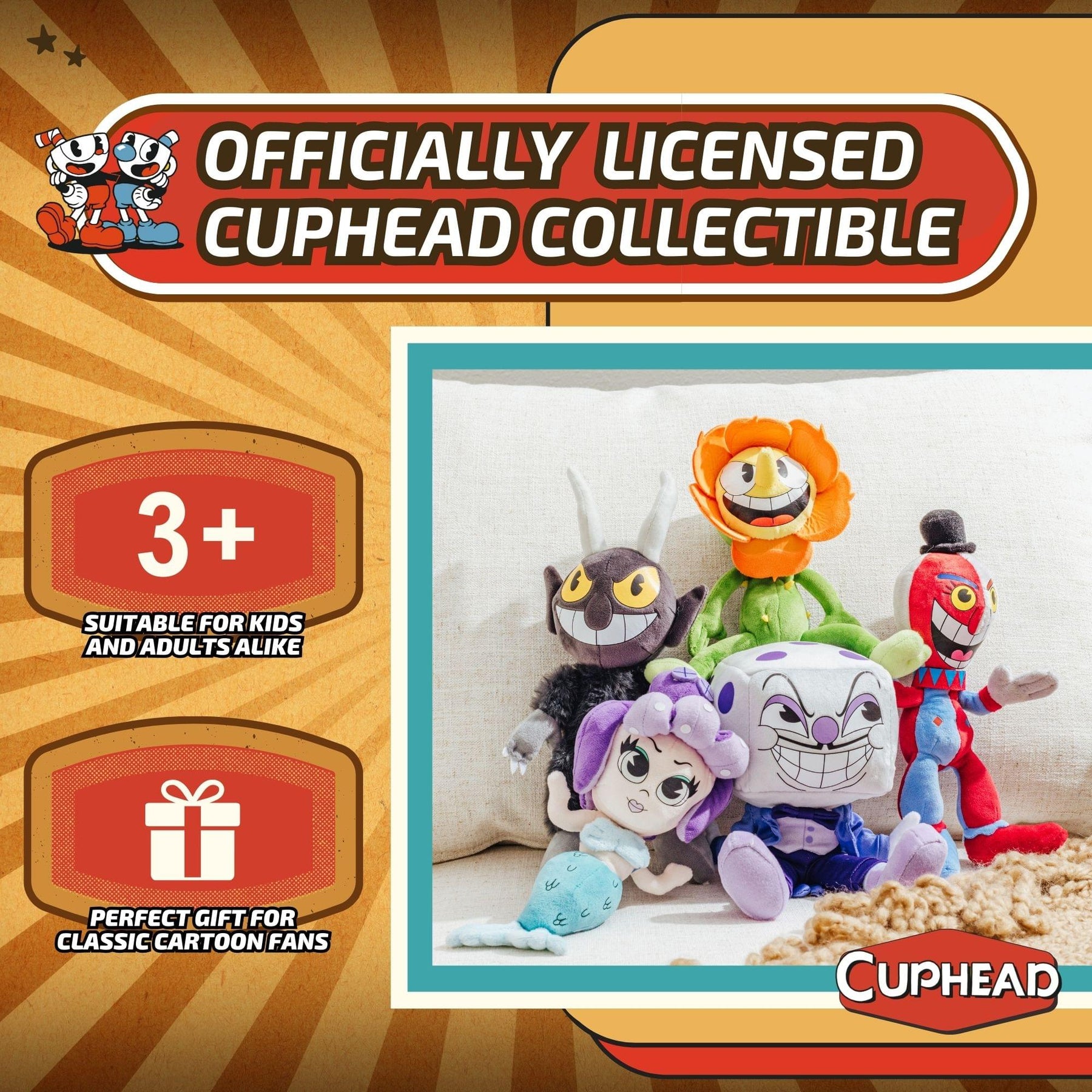 Cuphead 9 Inch Villains Plush Set of 5