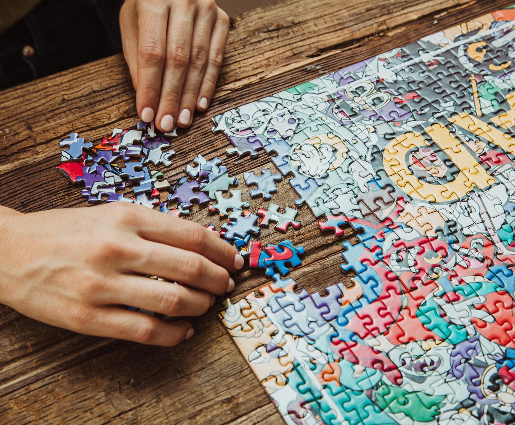 Cuphead and Mugman Collage 1000-Piece Jigsaw Puzzle | Toynk Exclusive