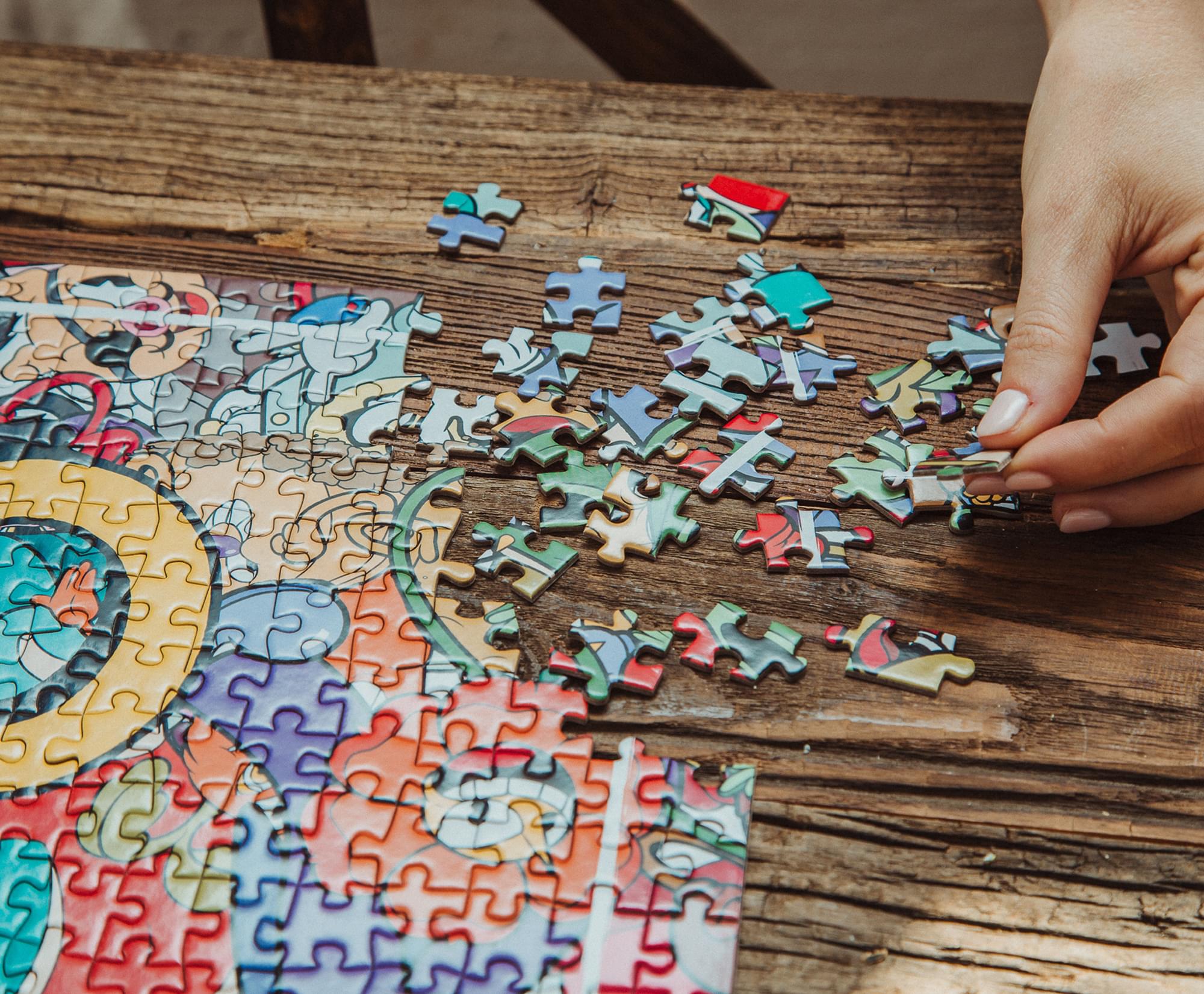 Cuphead and Mugman Collage 1000-Piece Jigsaw Puzzle | Toynk Exclusive