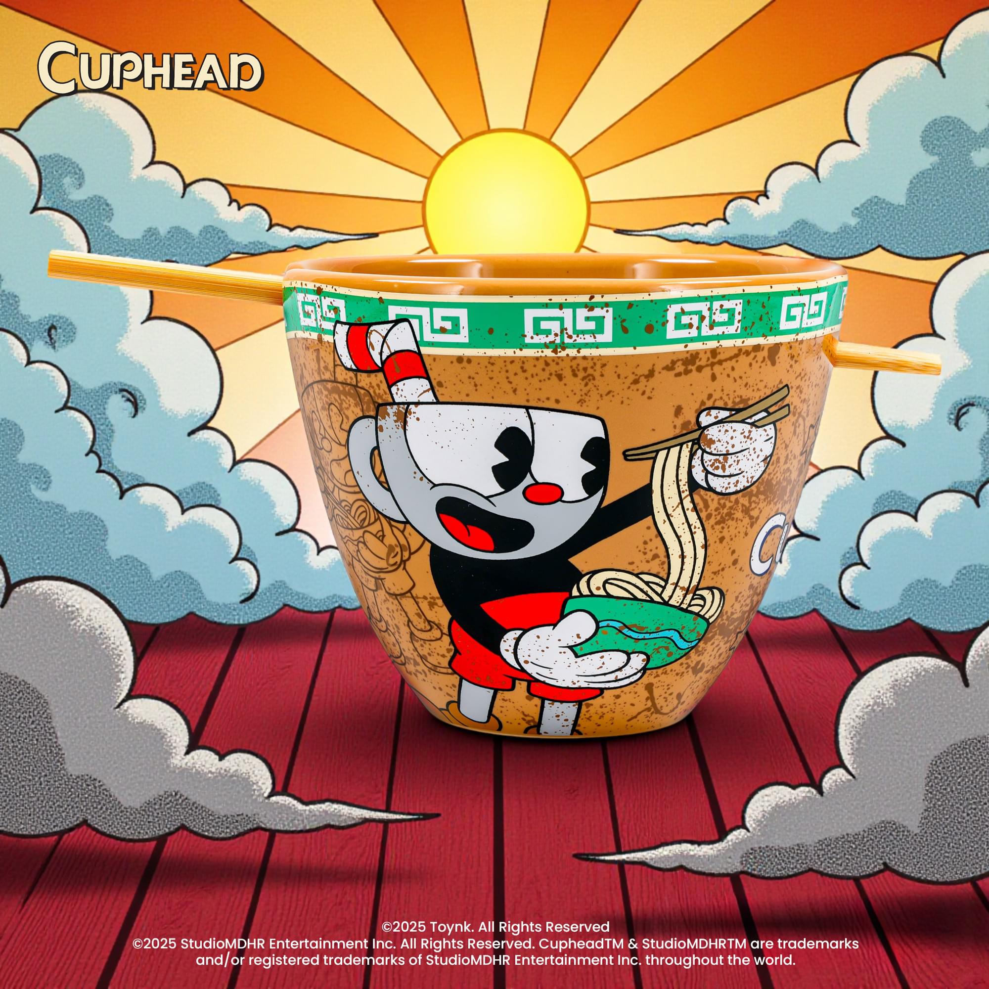 Cuphead 16-Ounce Ramen Bowl and Chopsticks