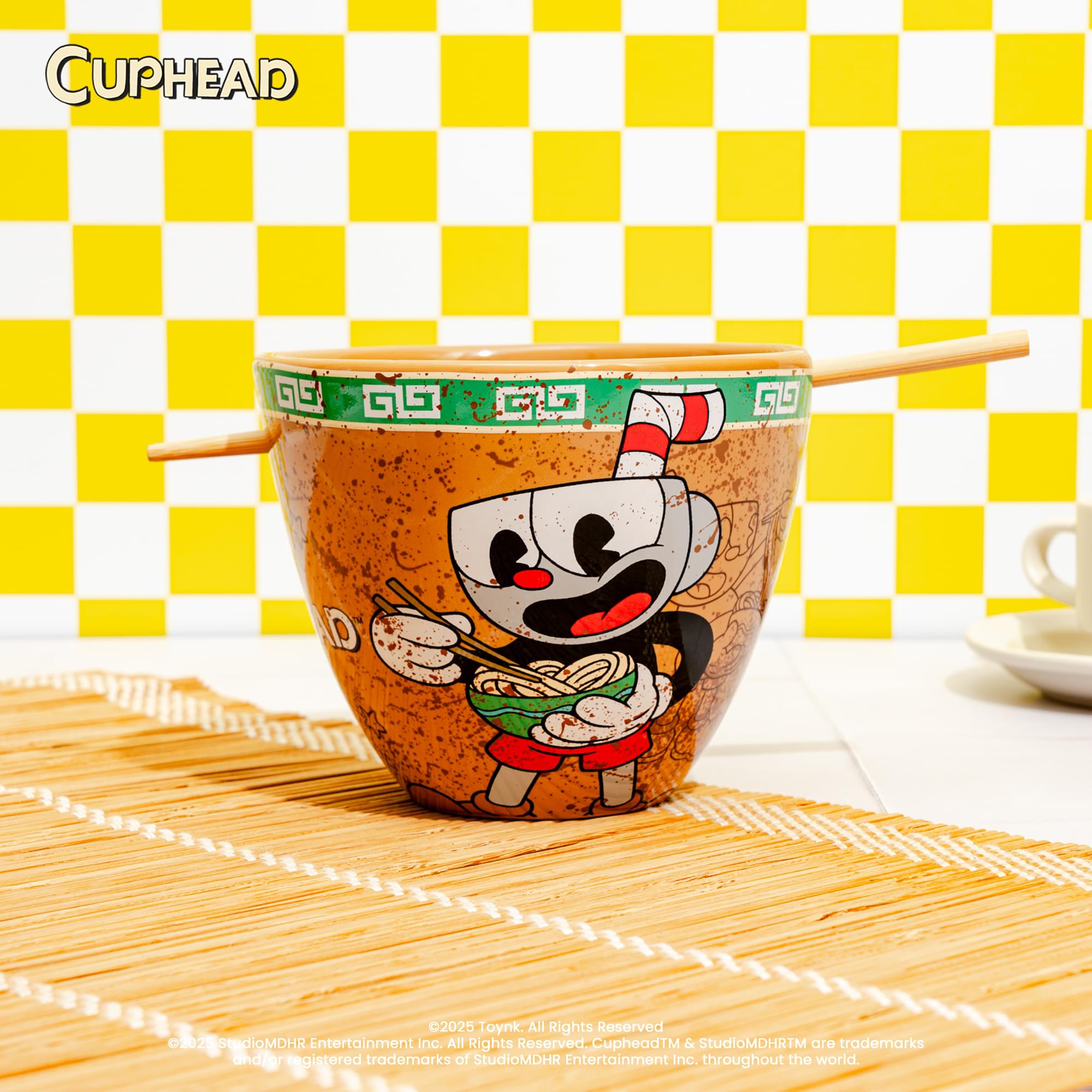 Cuphead 16-Ounce Ramen Bowl and Chopsticks