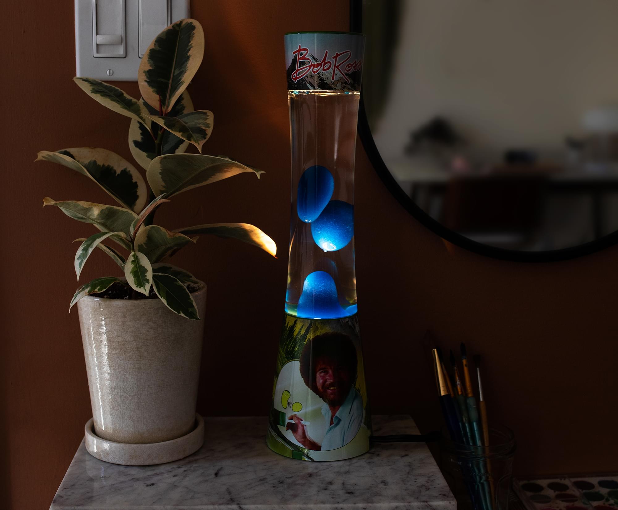 Bob Ross Mountain Retreat Motion Mood Light | 16 Inches