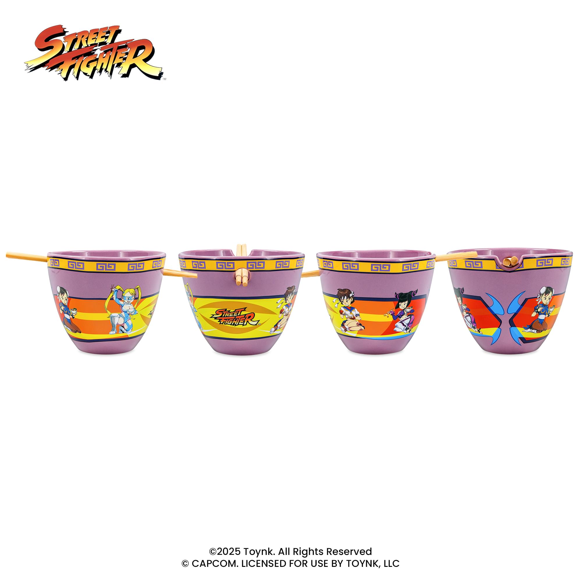 Street Fighter Lethal Ladies Ramen Bowl and Chopsticks