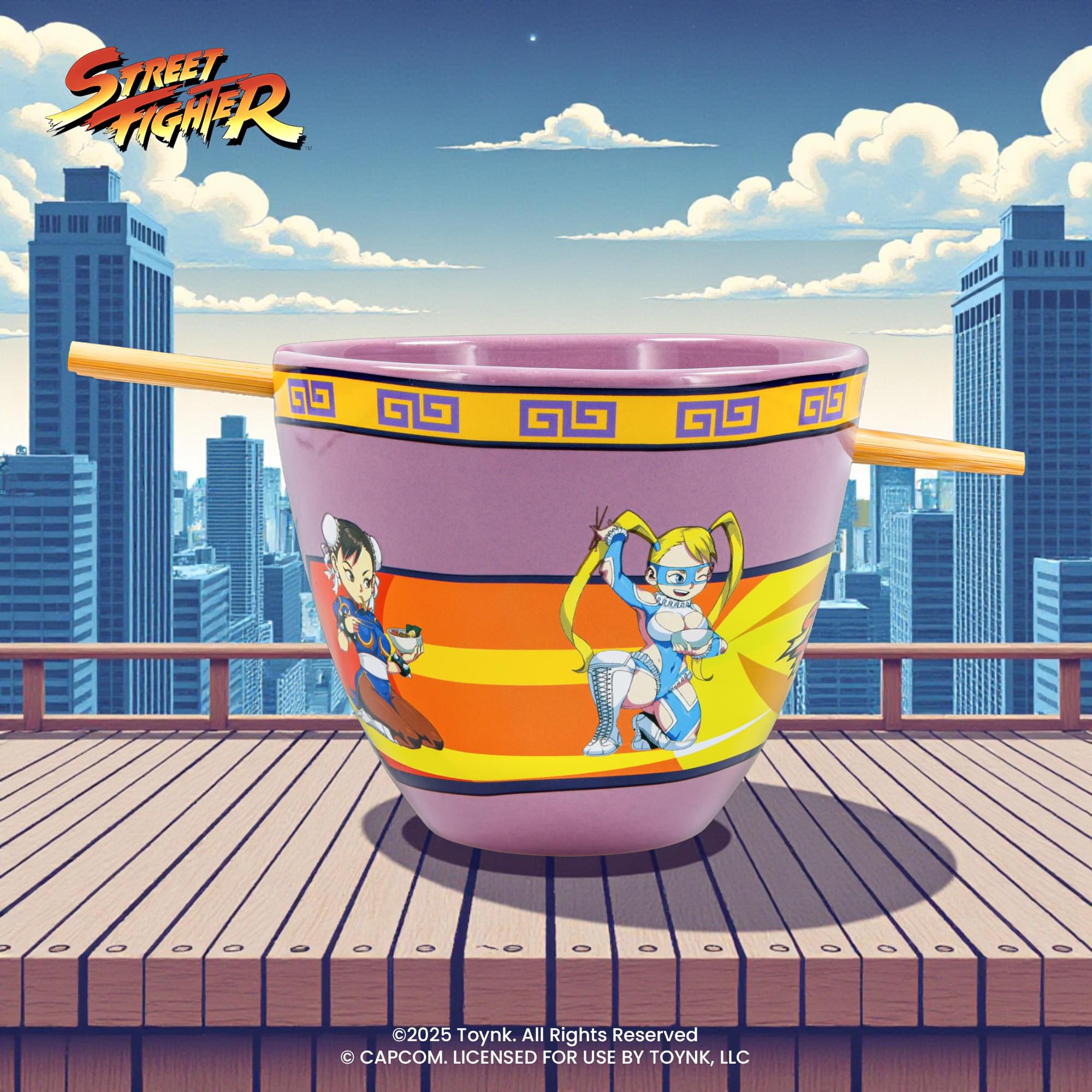 Street Fighter Lethal Ladies Ramen Bowl and Chopsticks