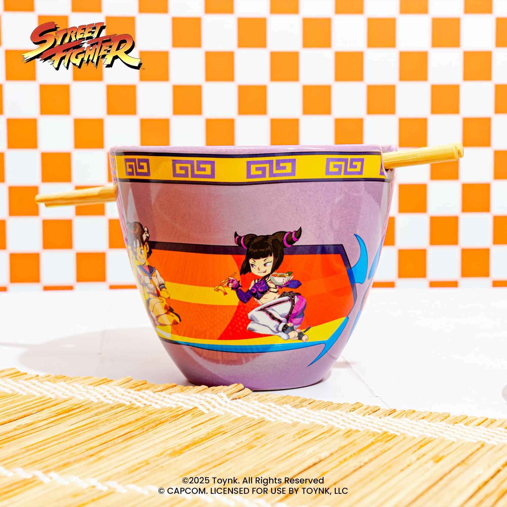 Street Fighter Lethal Ladies Ramen Bowl and Chopsticks