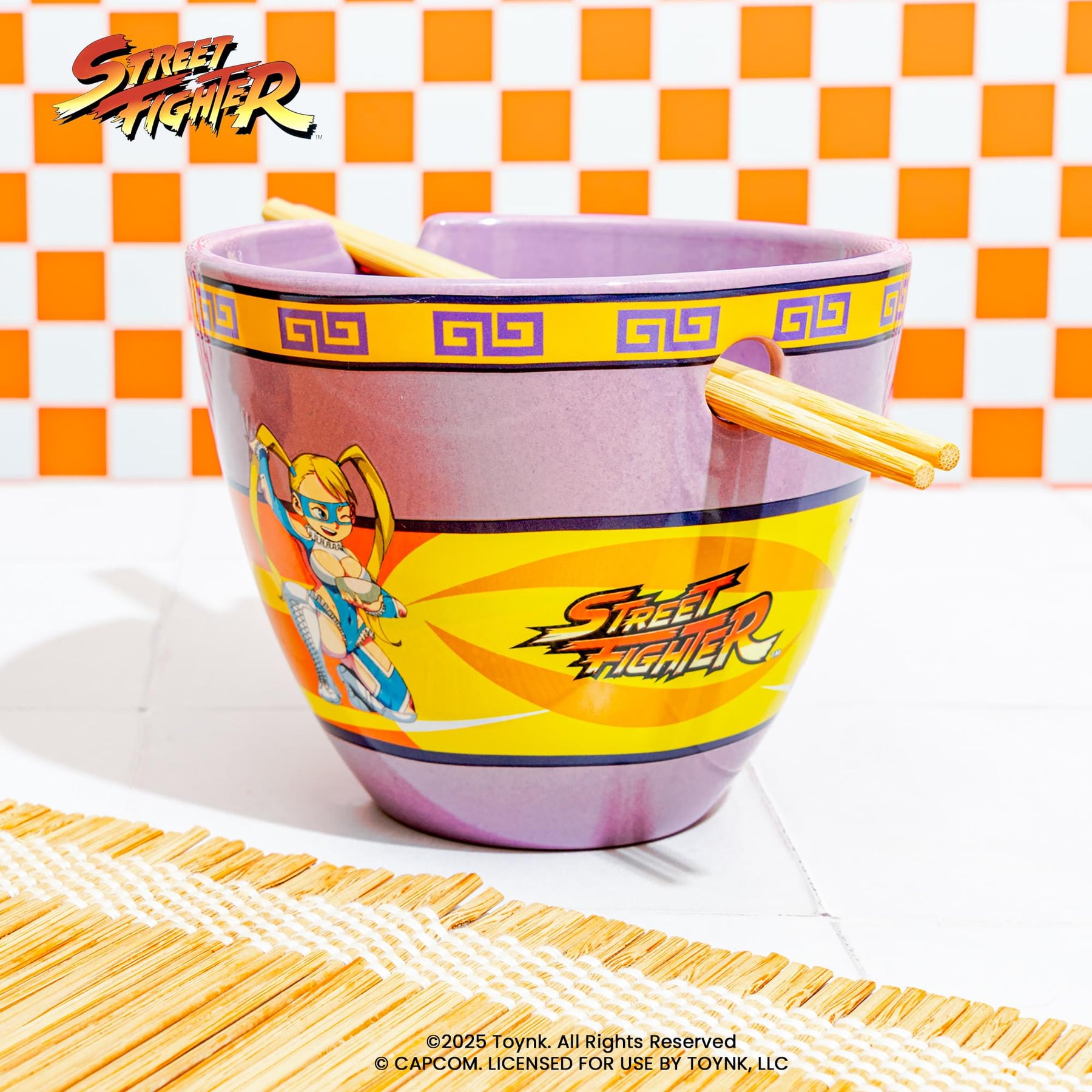 Street Fighter Lethal Ladies Ramen Bowl and Chopsticks