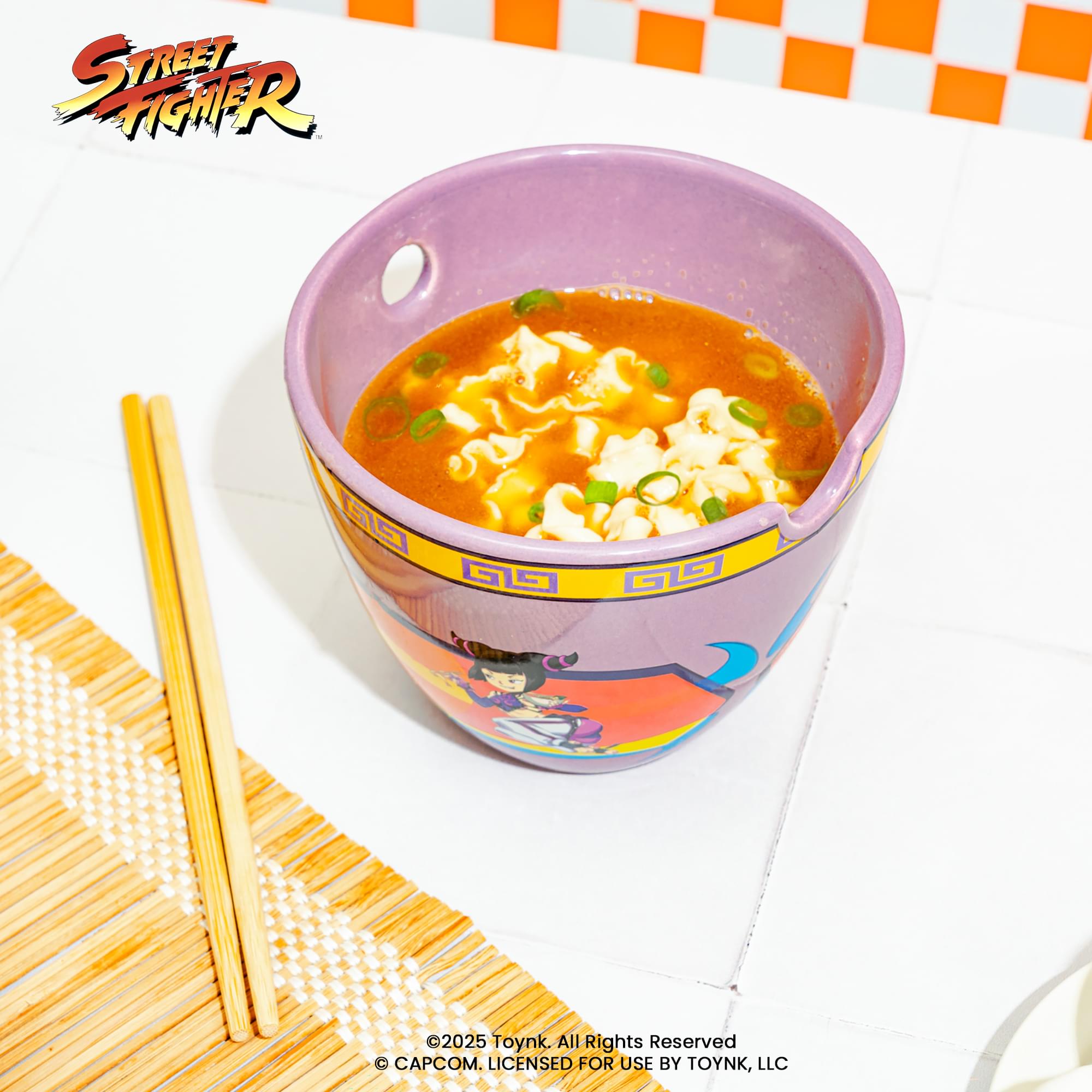Street Fighter Lethal Ladies Ramen Bowl and Chopsticks