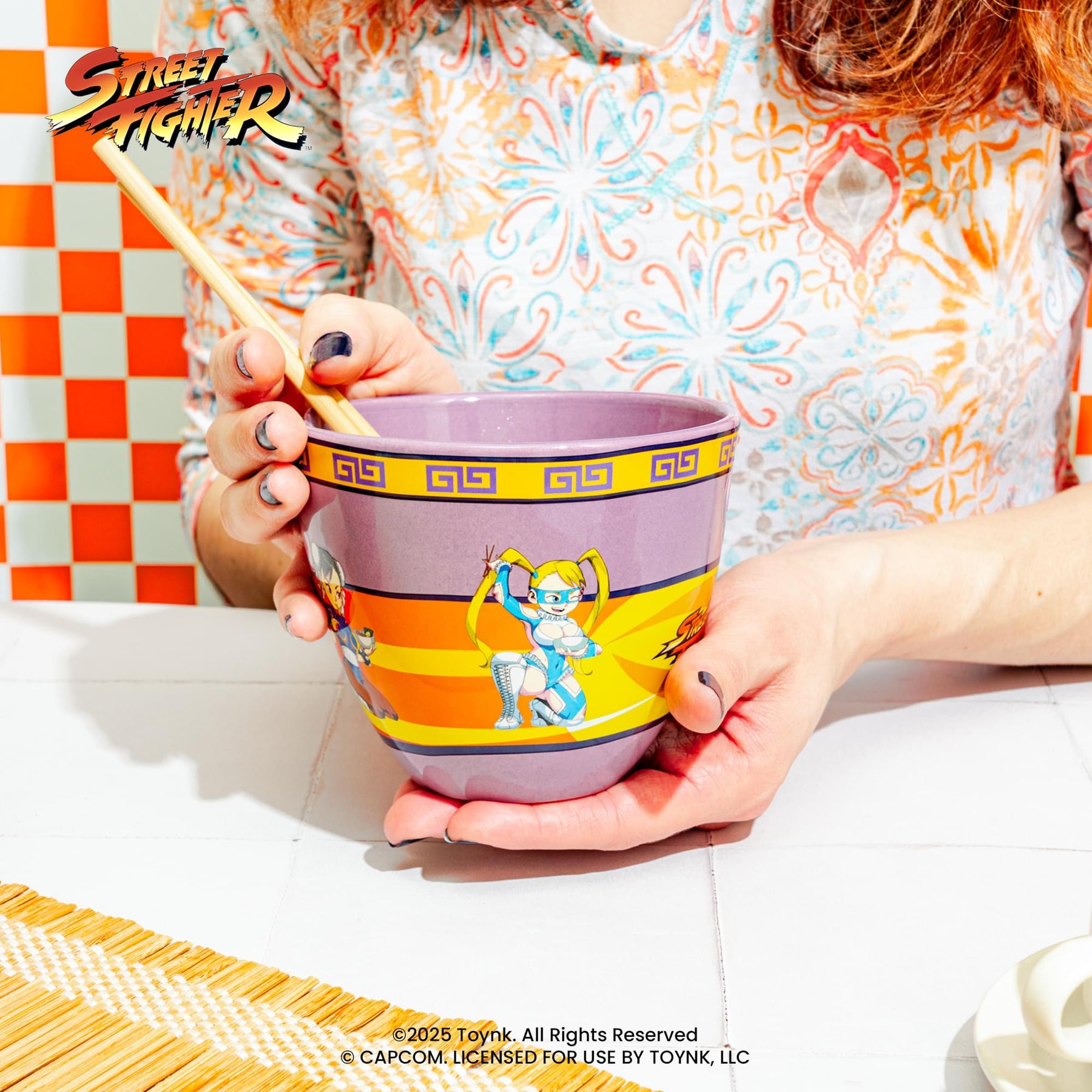 Street Fighter Lethal Ladies Ramen Bowl and Chopsticks