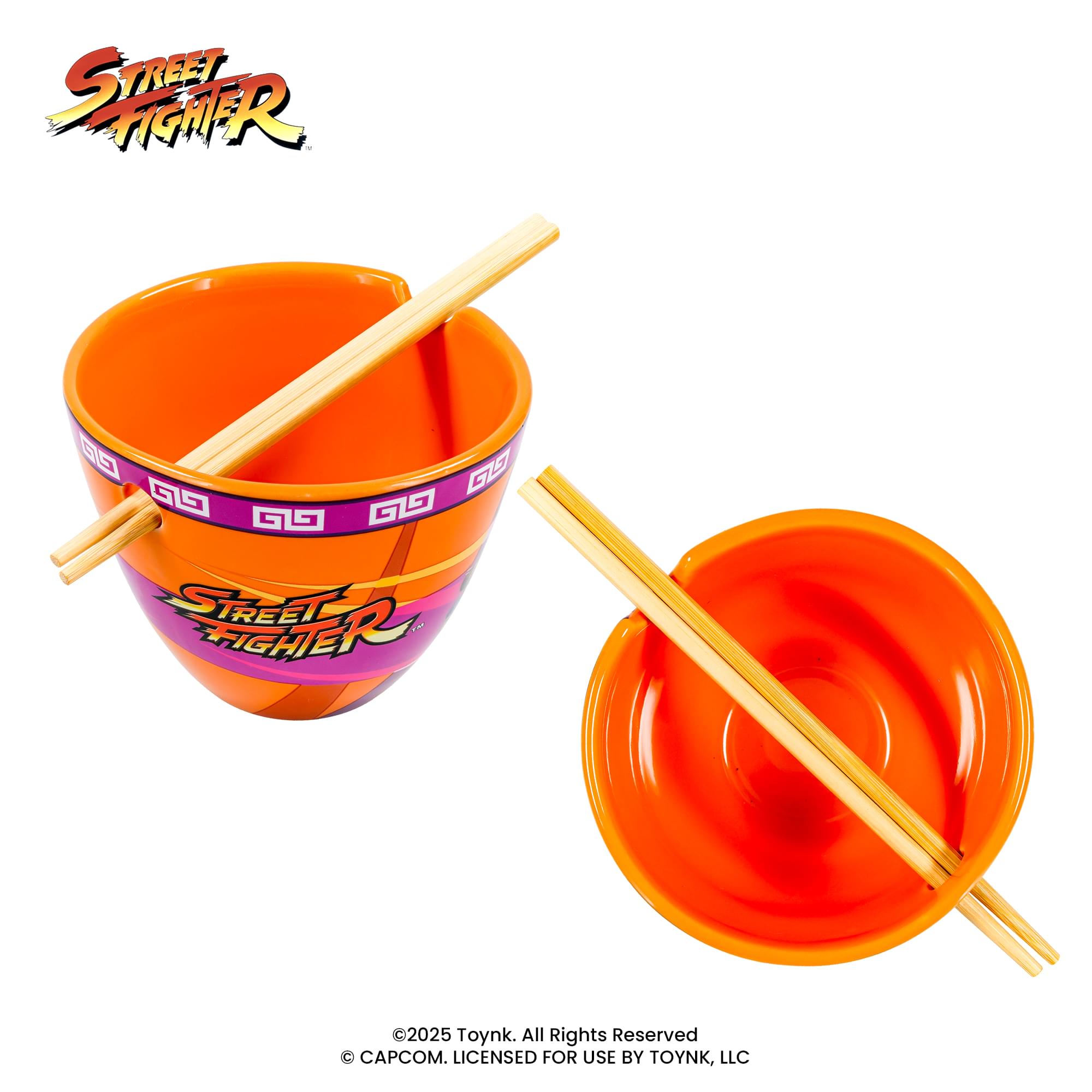 Street Fighter Battle Boys 16-Ounce Ramen Bowl and Chopstick