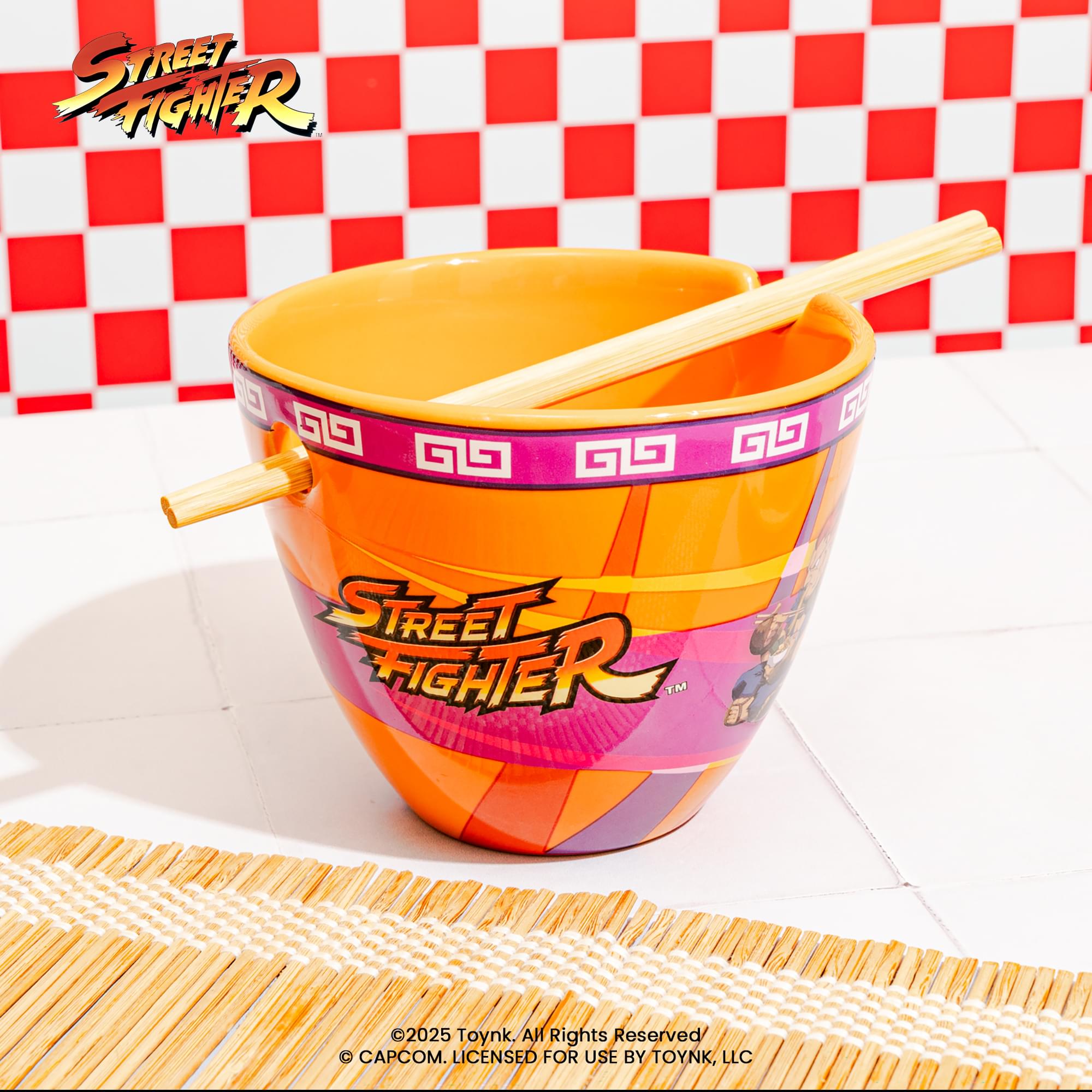 Street Fighter Battle Boys 16-Ounce Ramen Bowl and Chopstick