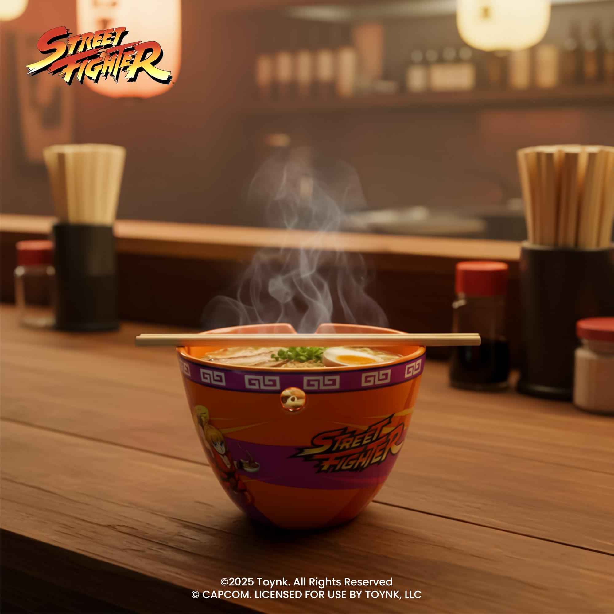 Street Fighter Battle Boys 16-Ounce Ramen Bowl and Chopstick