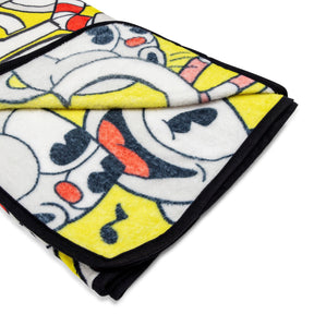 Cuphead Expressions Fleece Throw Blanket | 45 x 60 Inches