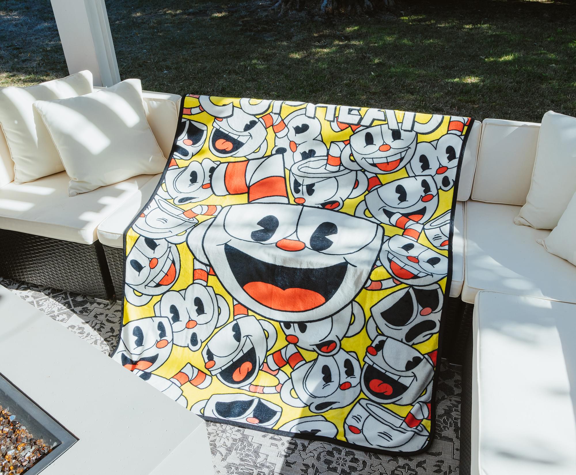 Cuphead Expressions Fleece Throw Blanket | 45 x 60 Inches