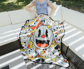 Cuphead Expressions Fleece Throw Blanket | 45 x 60 Inches