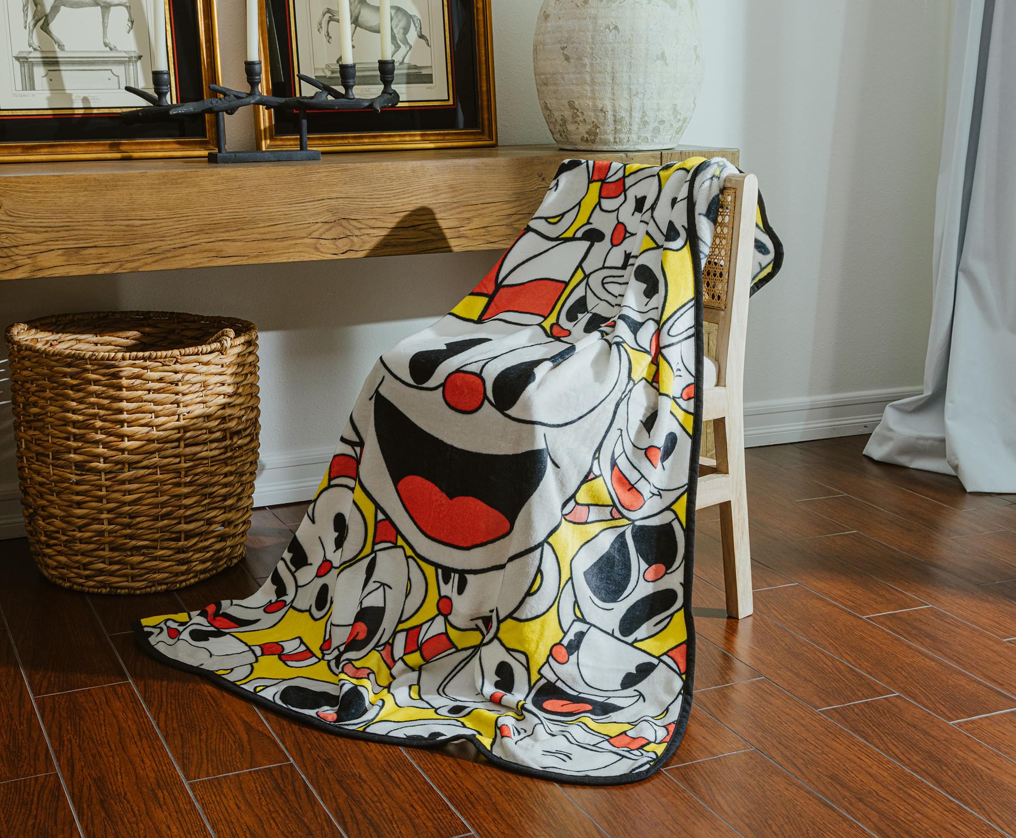 Cuphead Expressions Fleece Throw Blanket | 45 x 60 Inches