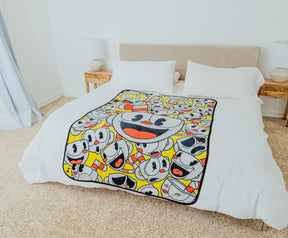 Cuphead Expressions Fleece Throw Blanket | 45 x 60 Inches