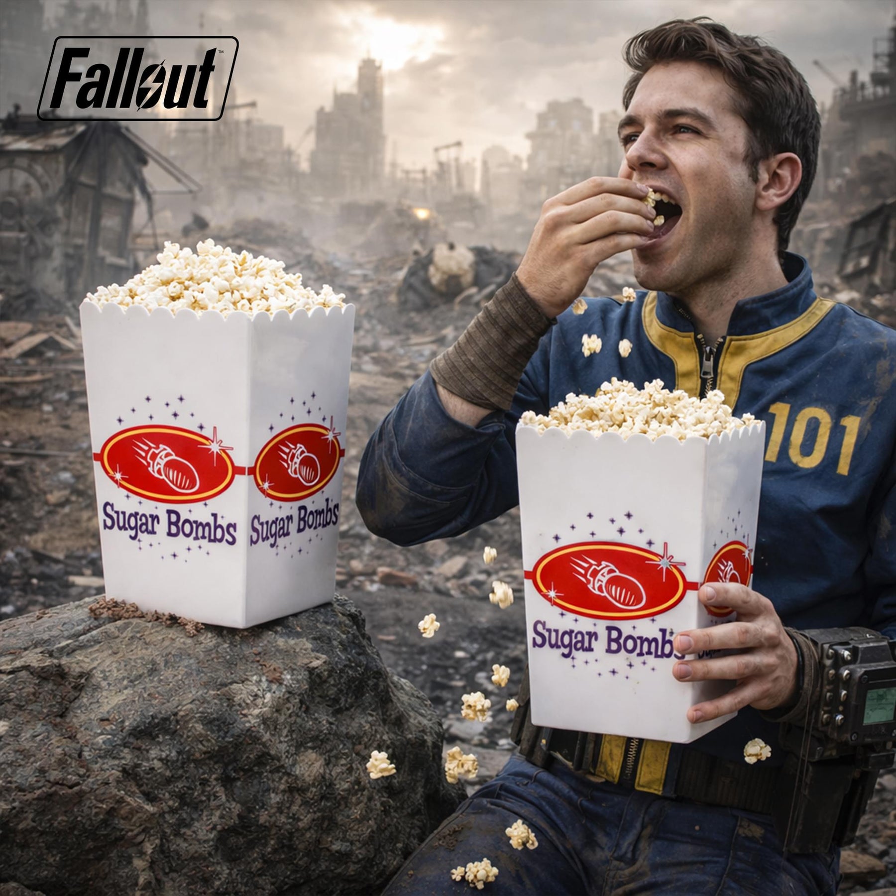 Fallout Sugar Bombs Popcorn Storage Bucket | Set Of 2