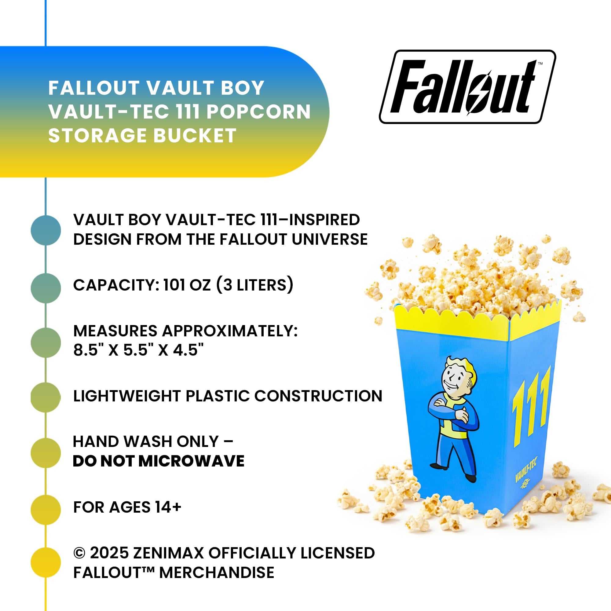 Fallout Vault Boy Popcorn Bucket | Holds 3 Liters