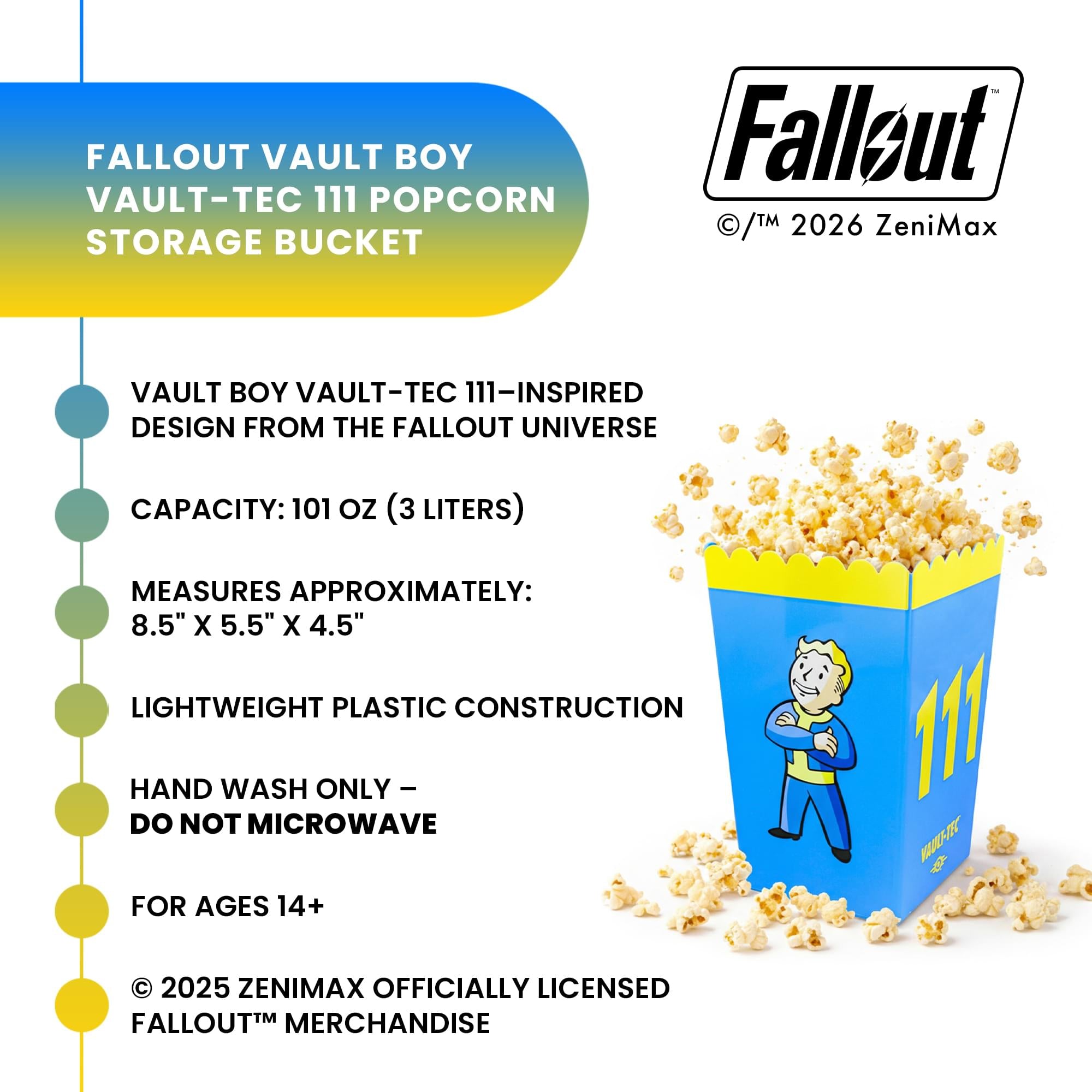 Fallout Vault Boy Popcorn Bucket | Holds 3 Liters