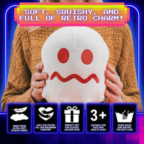 Pac-Man Vulnerable White Ghost 7-Inch Plush