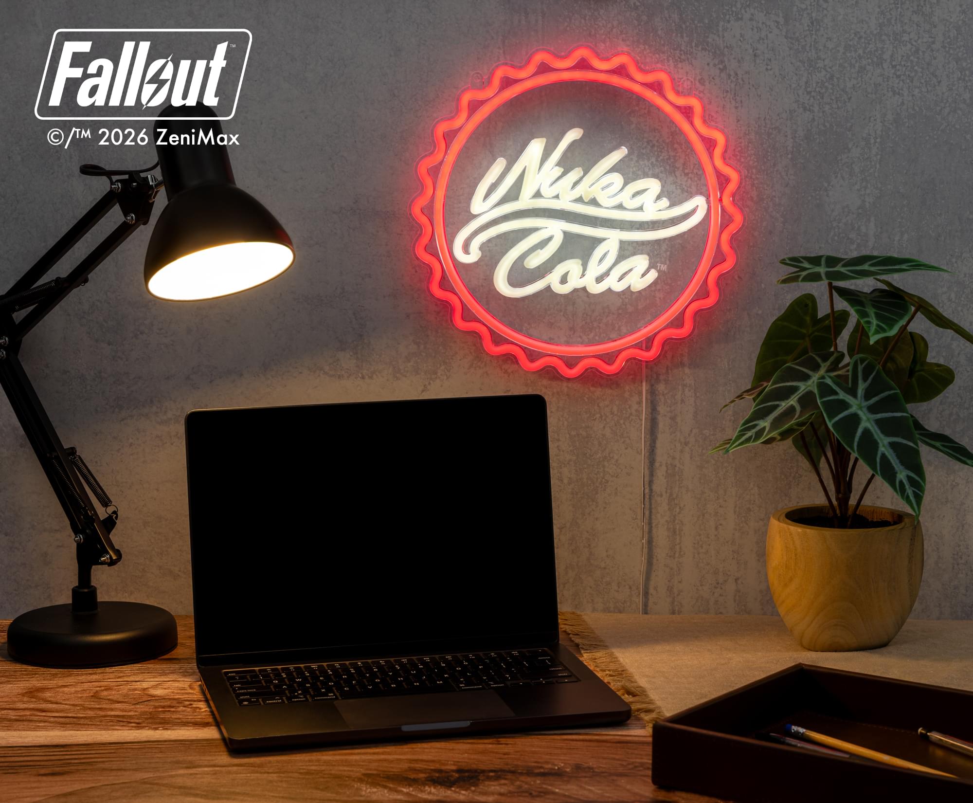 Fallout Nuka-Cola Bottle Cap Neon Wall Light | 12 x 12 Inches