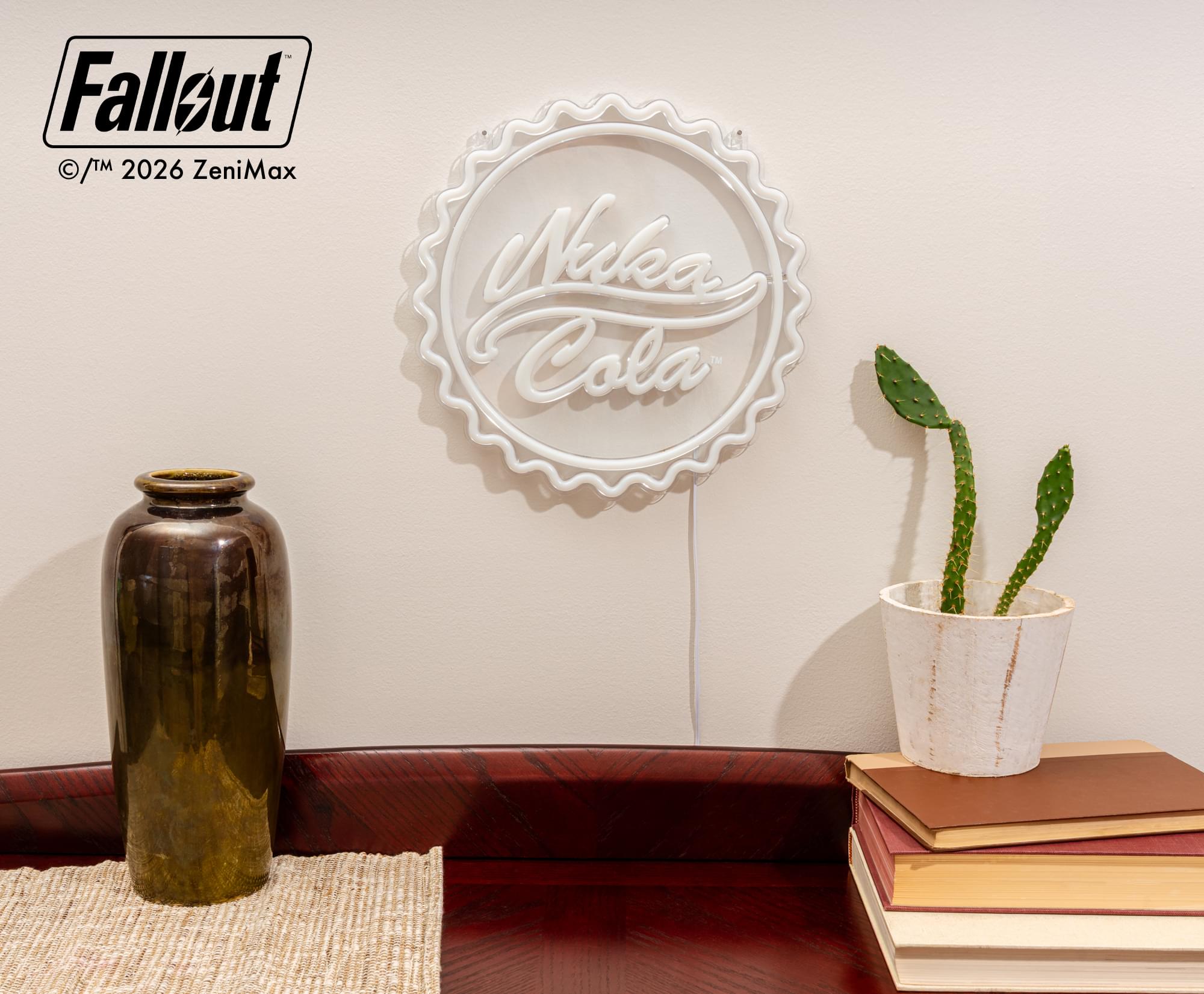Fallout Nuka-Cola Bottle Cap Neon Wall Light | 12 x 12 Inches