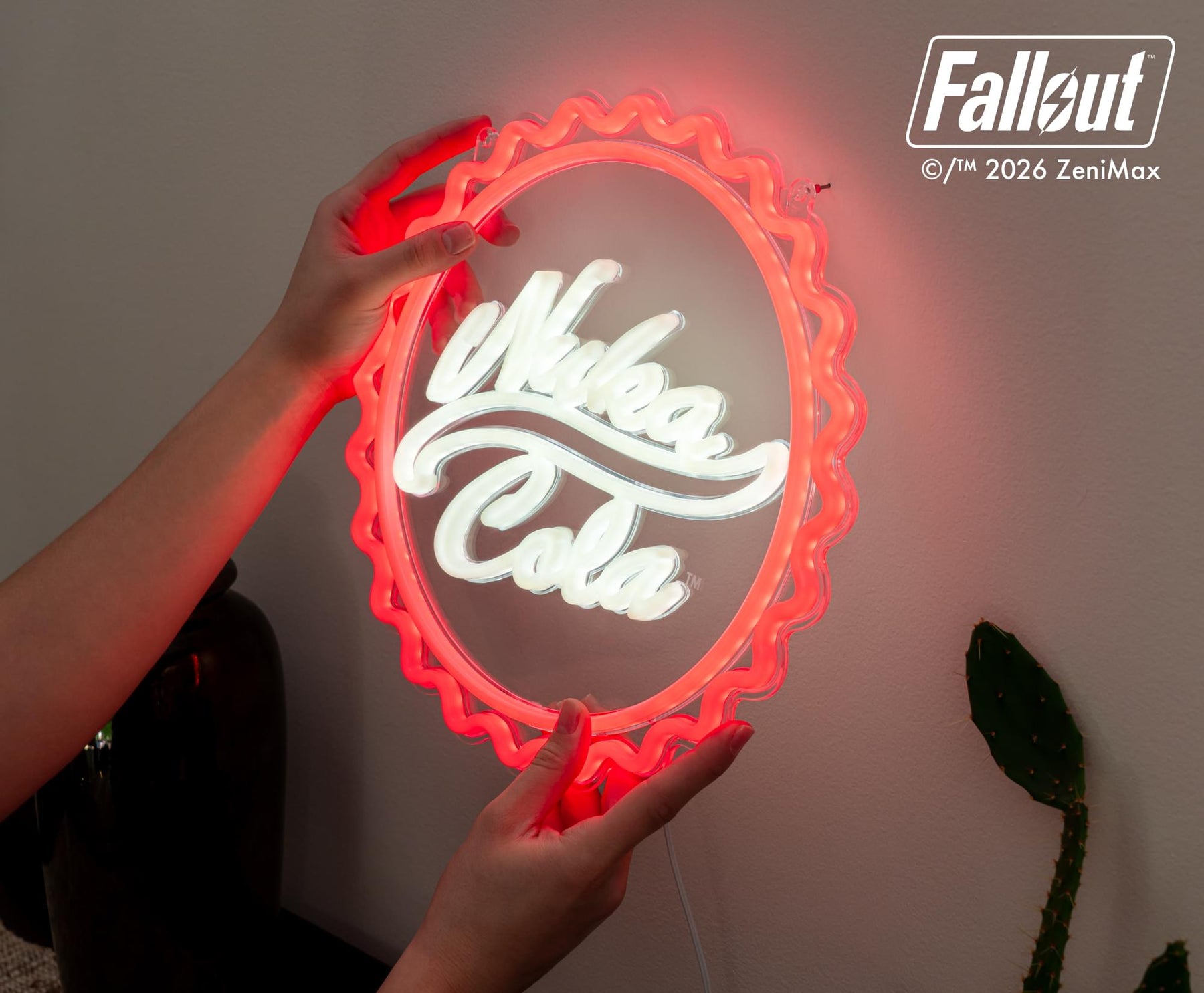 Fallout Nuka-Cola Bottle Cap Neon Wall Light | 12 x 12 Inches
