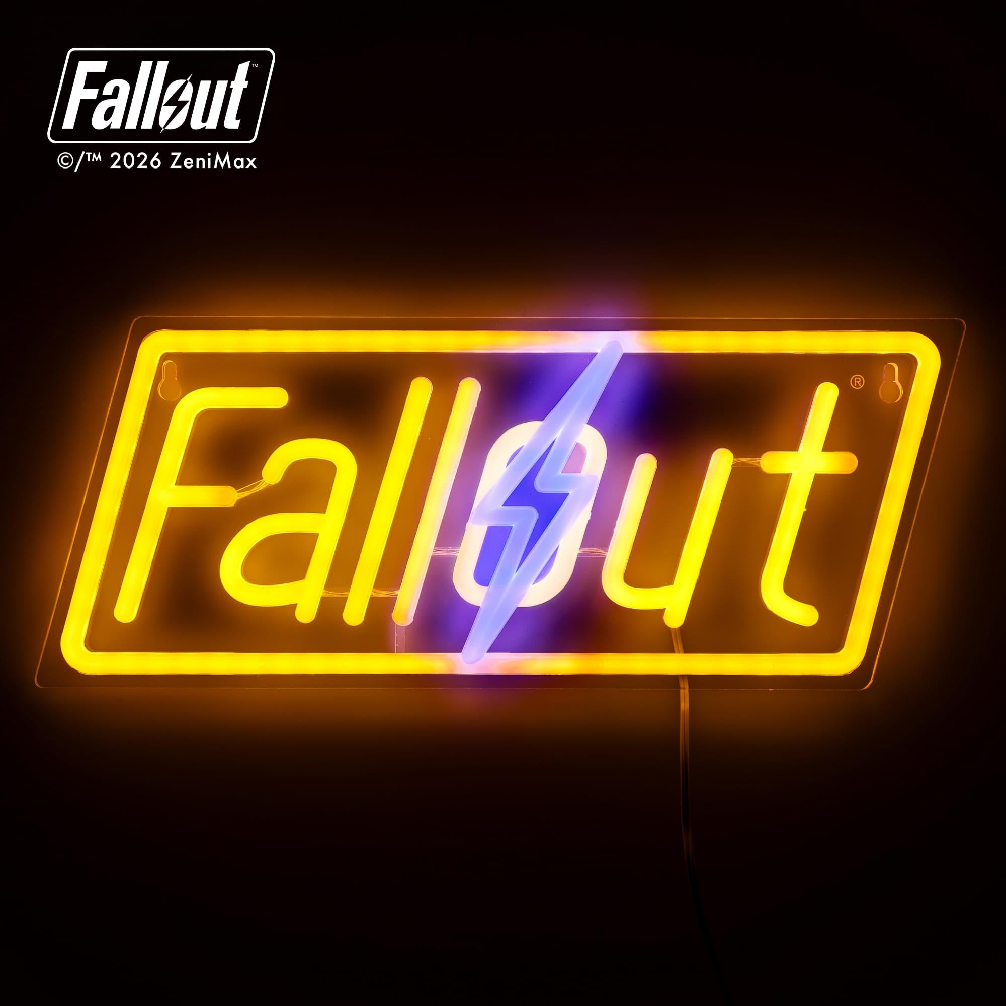 Fallout Logo Hanging LED Neon Wall Light | 13 x 5 Inches