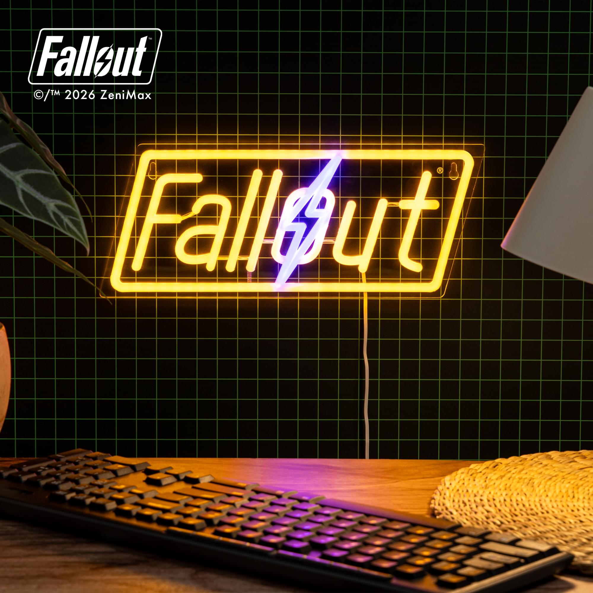 Fallout Logo Hanging LED Neon Wall Light | 13 x 5 Inches