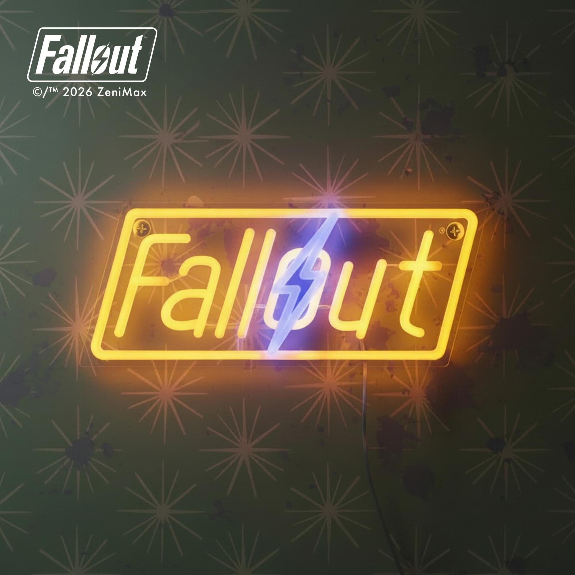 Fallout Logo Hanging LED Neon Wall Light | 13 x 5 Inches