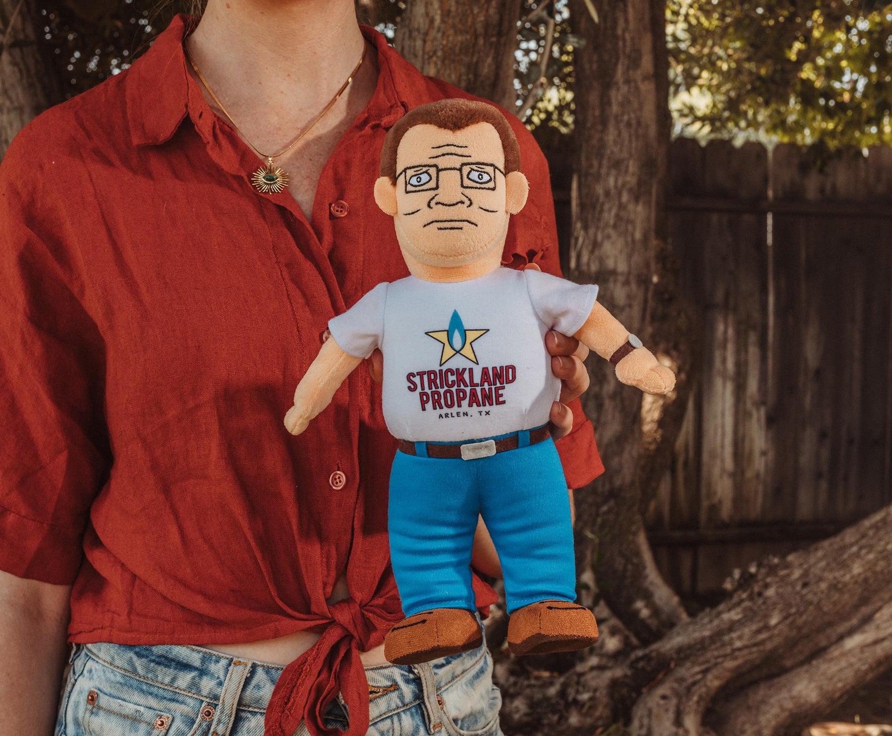 King Of The Hill Hank Hill Propane Logo Tee 12-Inch Plush