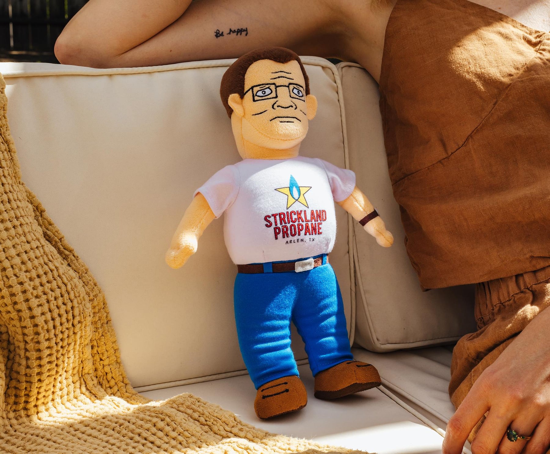 King Of The Hill Hank Hill Propane Logo Tee 12-Inch Plush