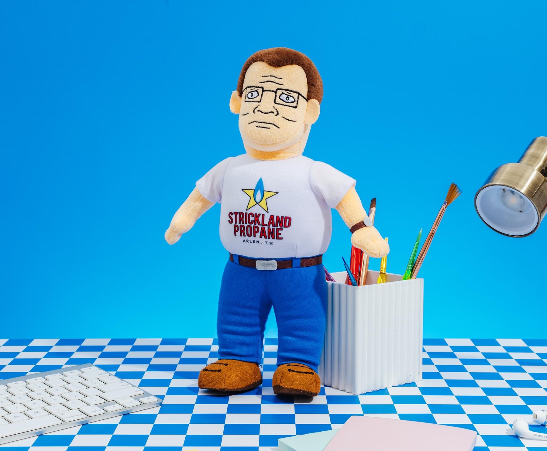 King Of The Hill Hank Hill Propane Logo Tee 12-Inch Plush