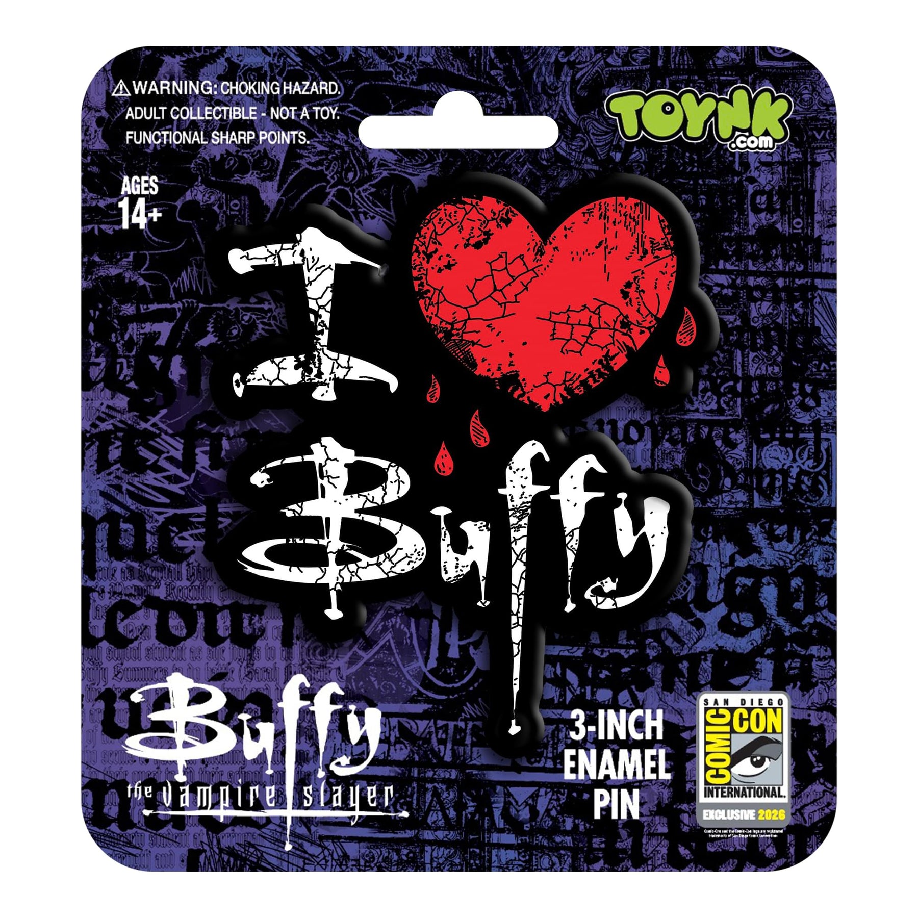 Buffy The Vampire Slayer "I Love Buffy" 3-Inch Mega Enamel Pin