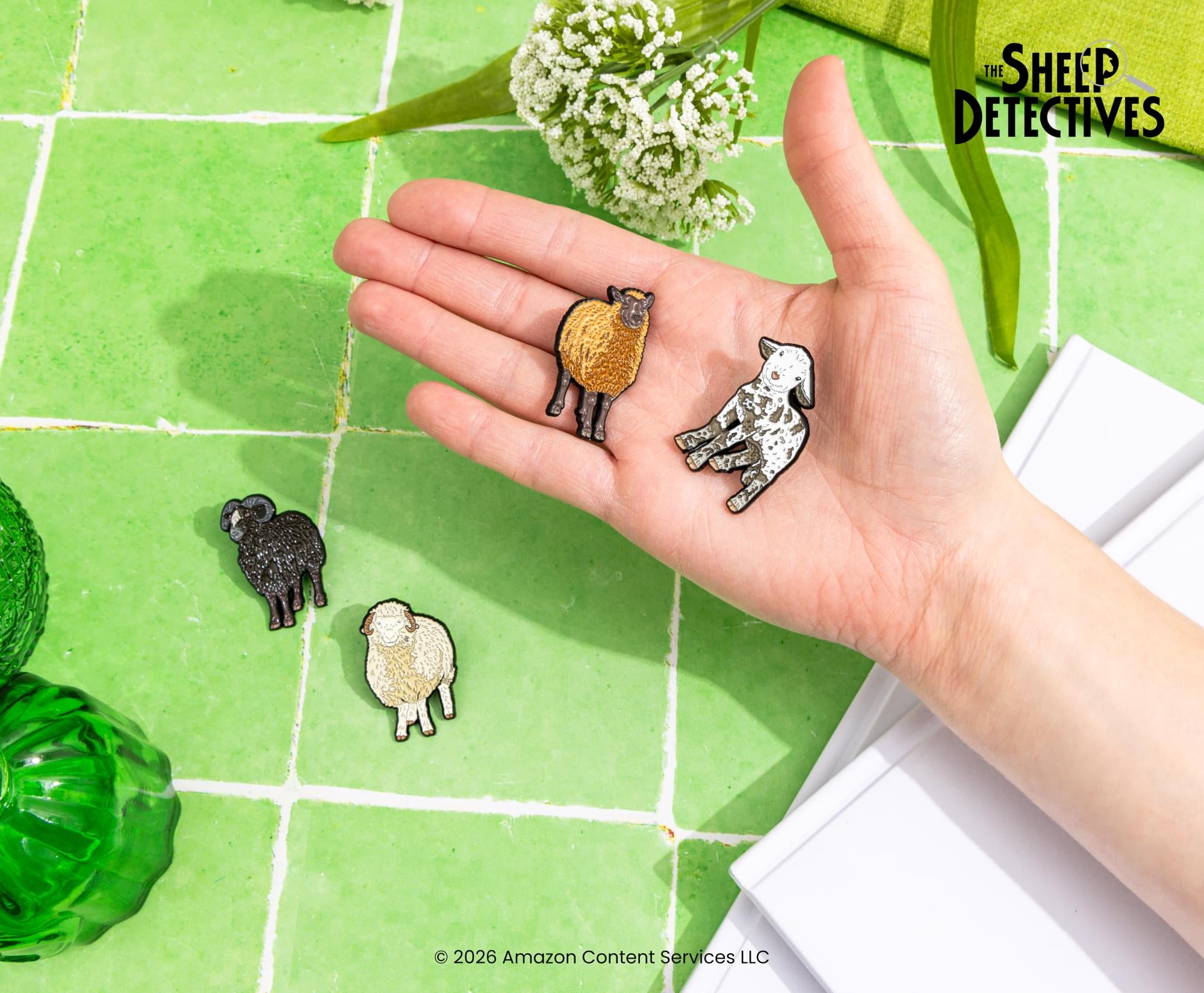 The Sheep Detectives Characters 4-Piece Enamel Pin Set