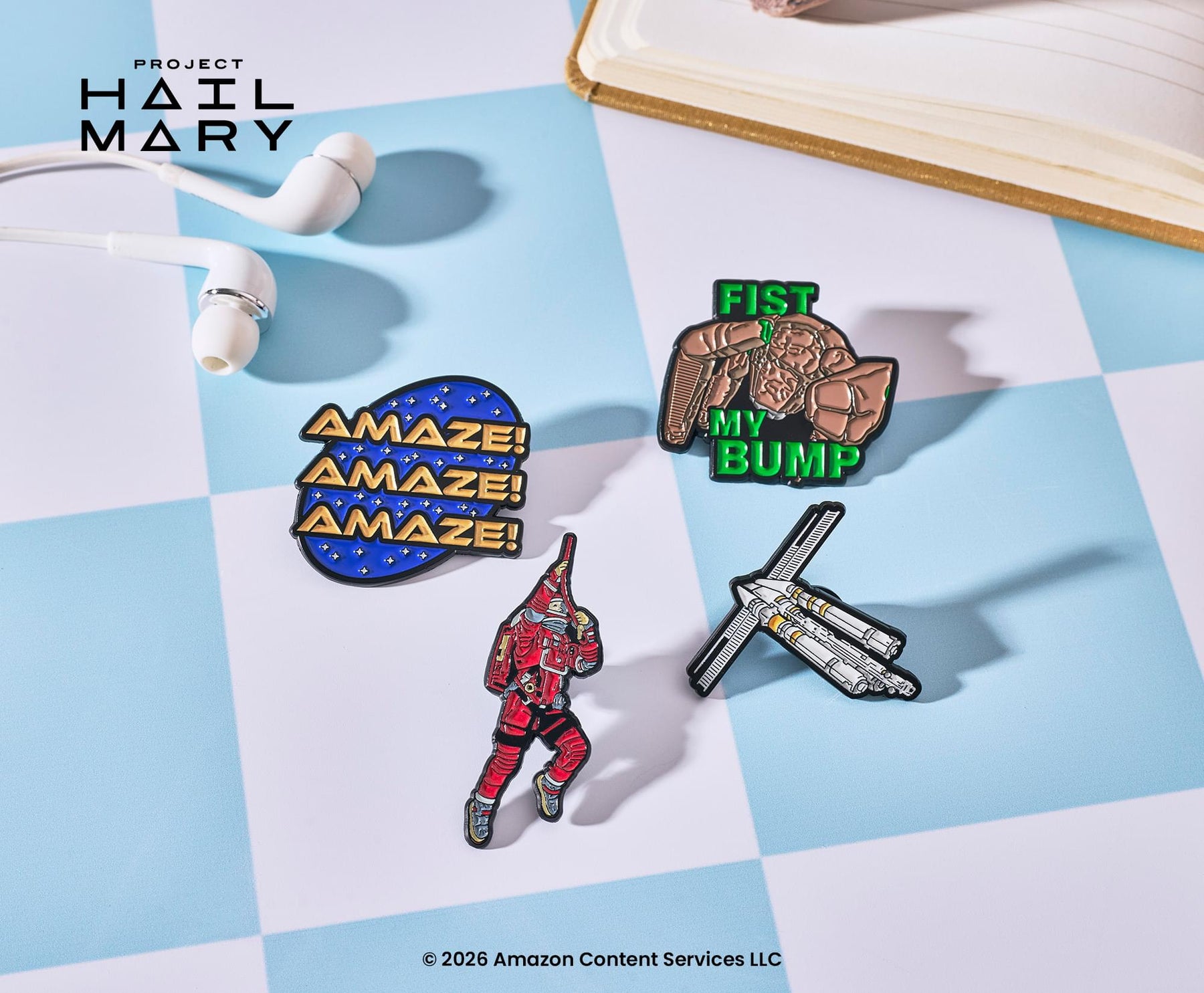 Project Hail Mary Icons 4-Piece Enamel Pin Set