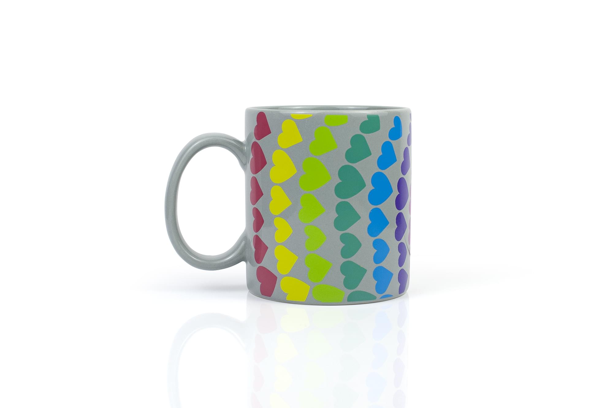 We Are In This Together Rainbow Window Hearts Ceramic Coffee Mug | 16 Ounces