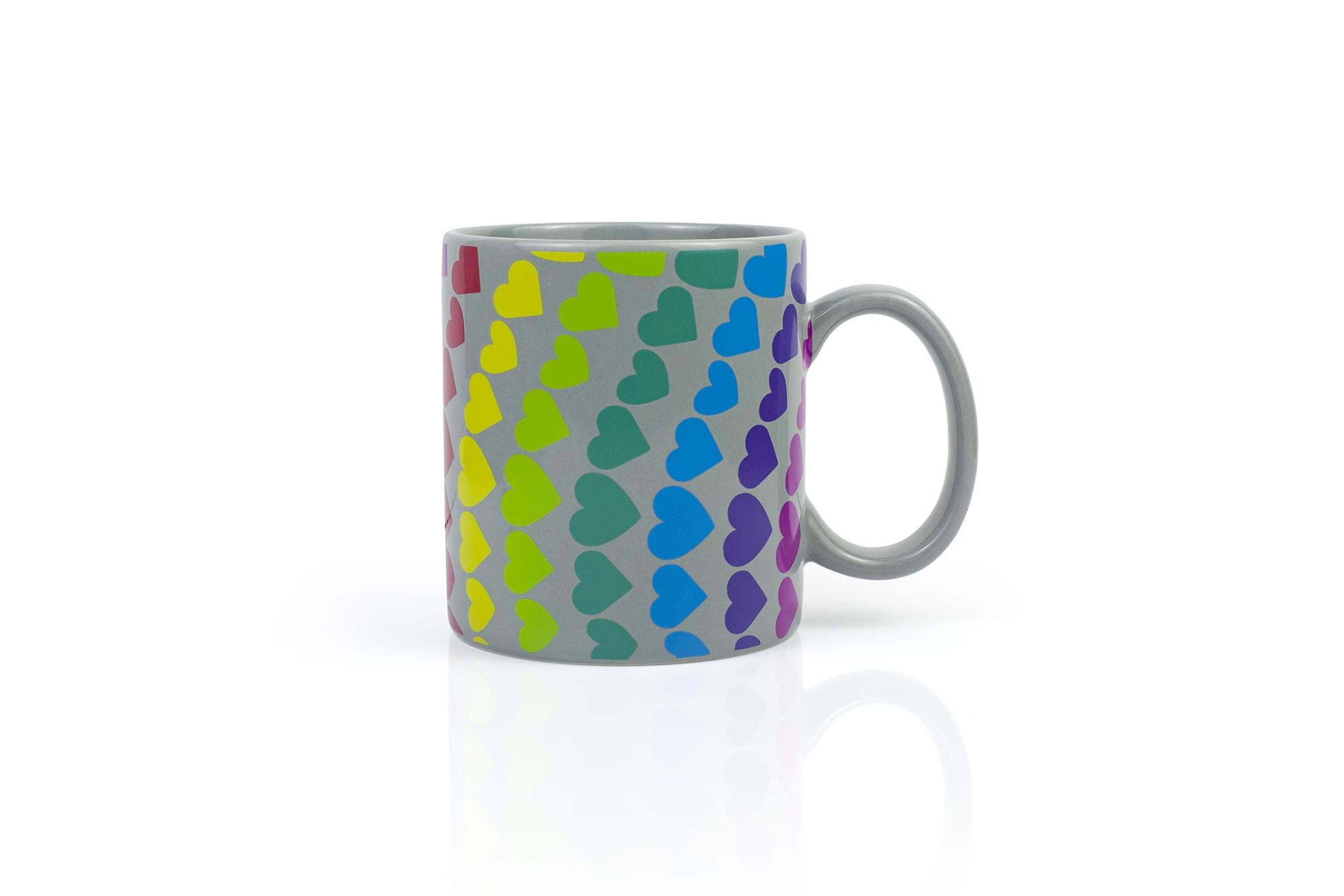 We Are In This Together Rainbow Window Hearts Ceramic Coffee Mug | 16 Ounces