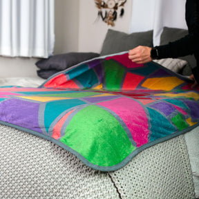 2020 Sidewalk Chalk Inspired Mosaic Heart Throw Blanket | 45 x 60 Inches
