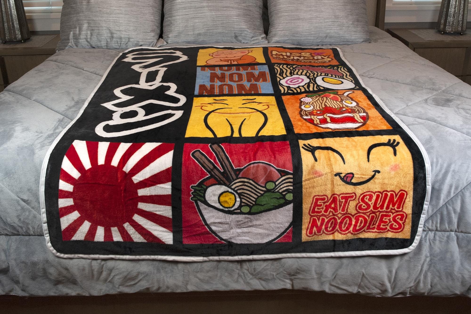 Ramen Noodle Lover Throw Blanket | 45 x 60 Inch Soft Fleece Blanket