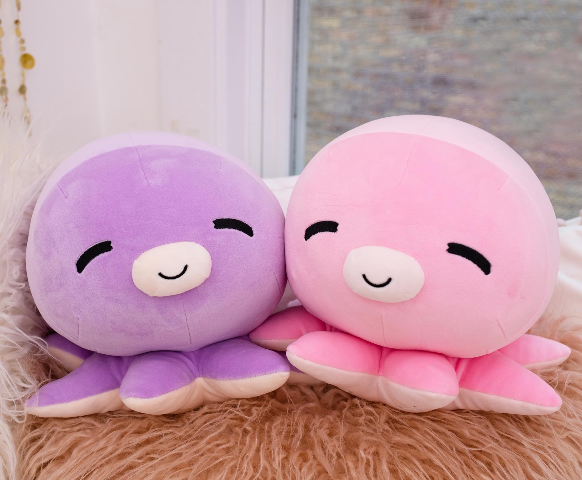 MochiOshis 12-Inch Character Plush Toy Animal Pink Octopus | Izumi Inkyoshi