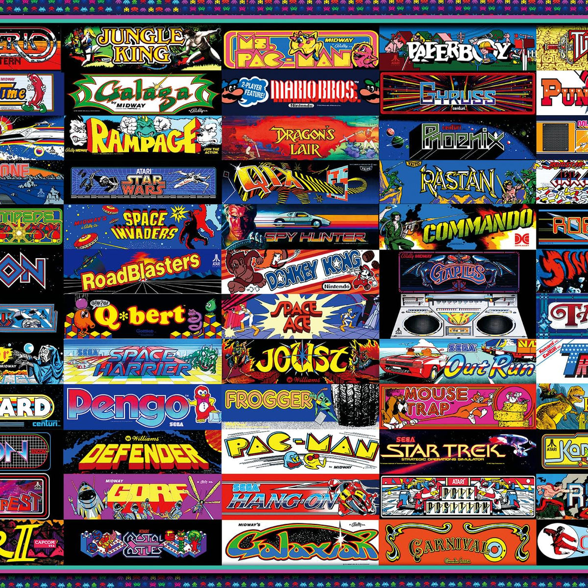 Retro Arcade Game Collage 1000 Piece Jigsaw Puzzle | Free Shipping
