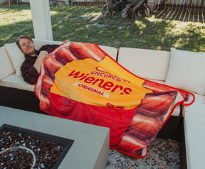 Oscar Mayer Jumbo Hot Dogs Fleece Throw Blanket | 45 x 60 Inches