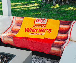 Oscar Mayer Jumbo Hot Dogs Fleece Throw Blanket | 45 x 60 Inches