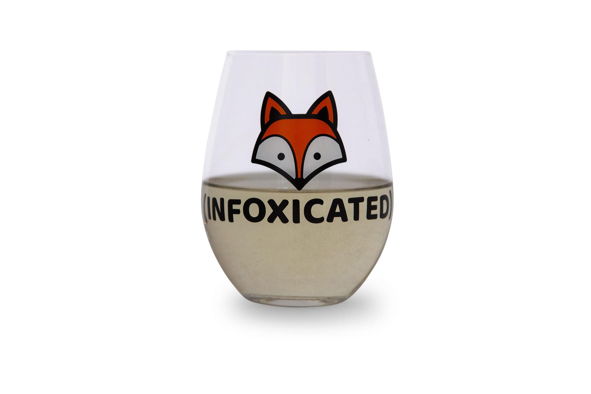 "Infoxicated" Oversized Stemless Wine Glass | Holds 20 Ounces