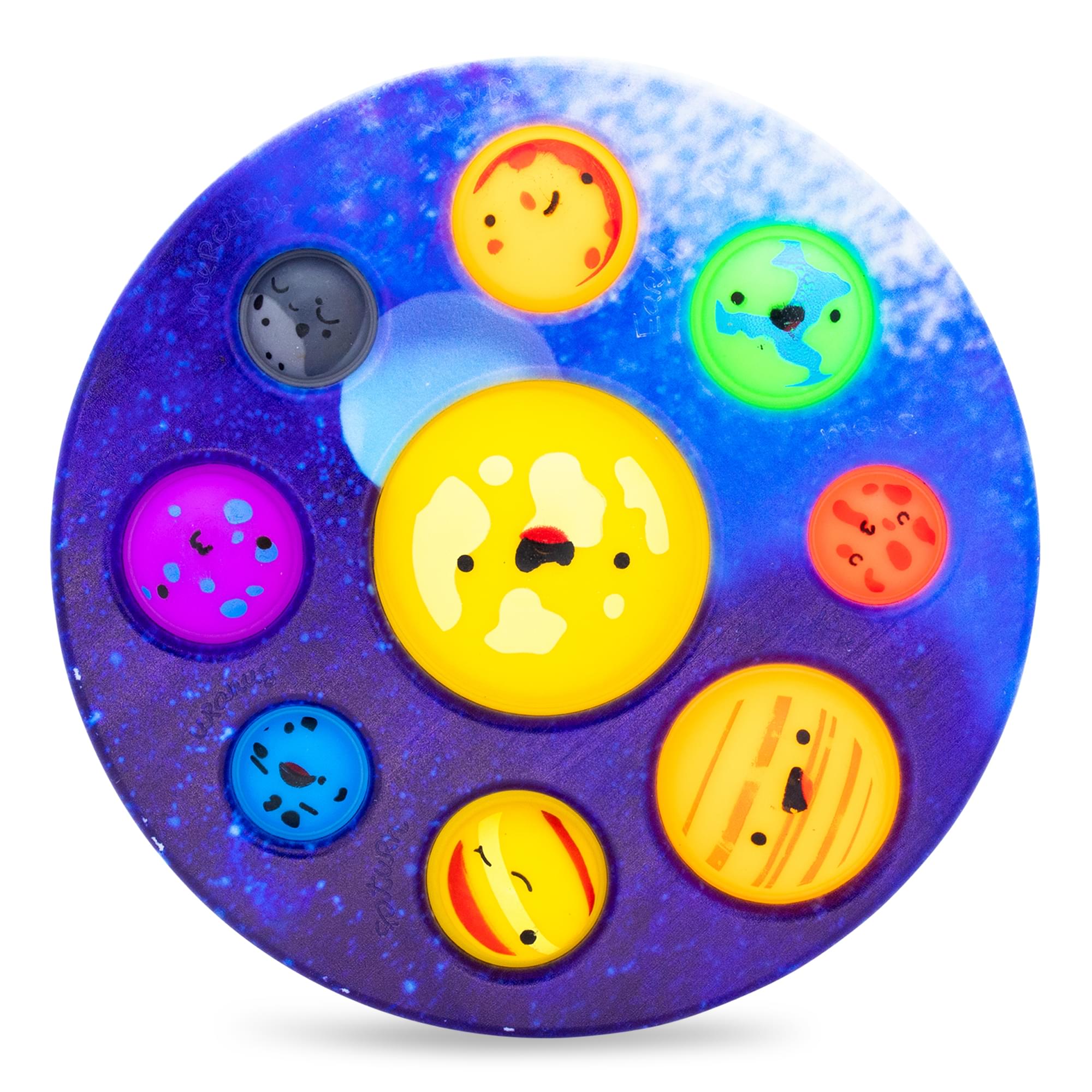 Pop Fidget Toy Solar System 9-Button Bubble Popping Game