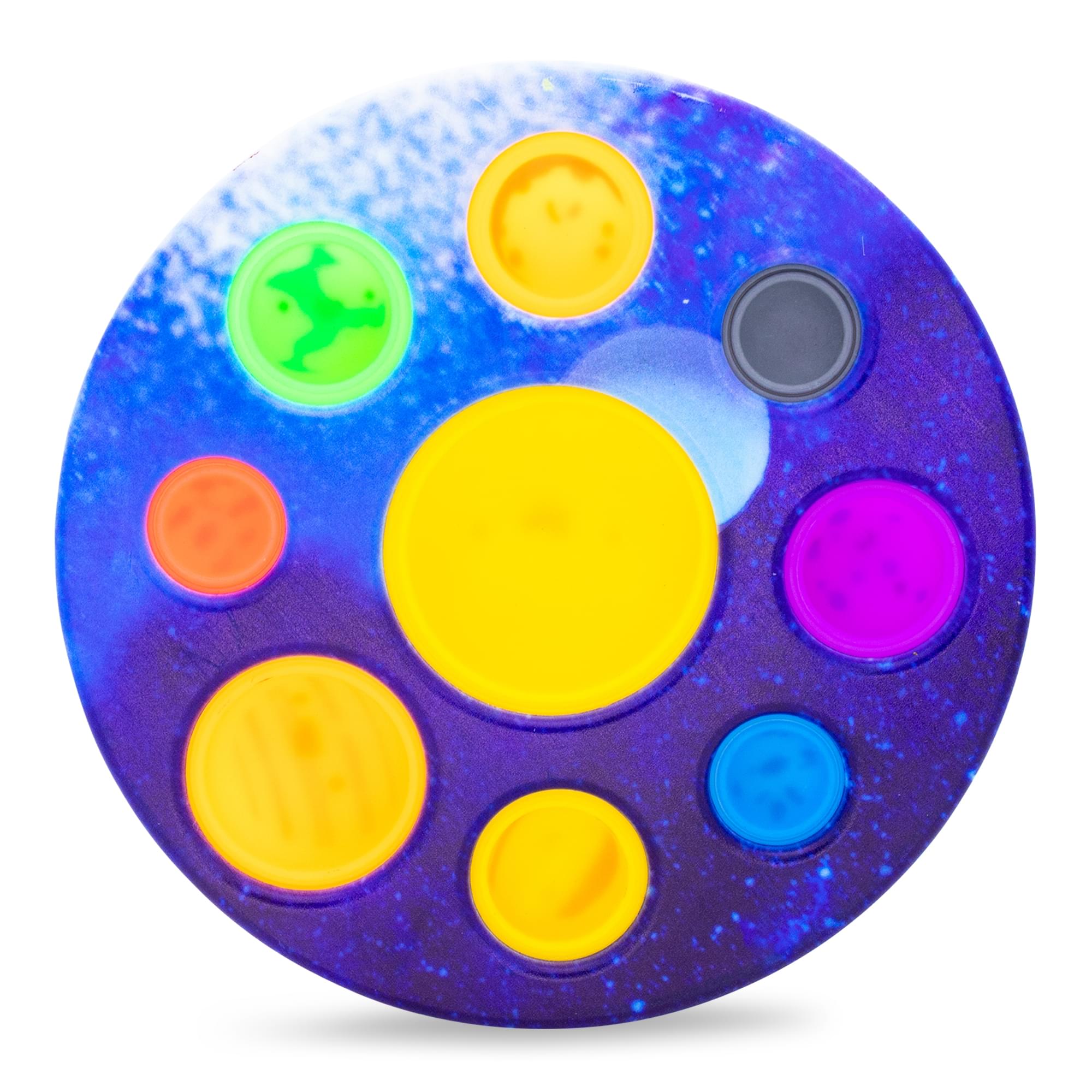 Pop Fidget Toy Solar System 9-Button Bubble Popping Game